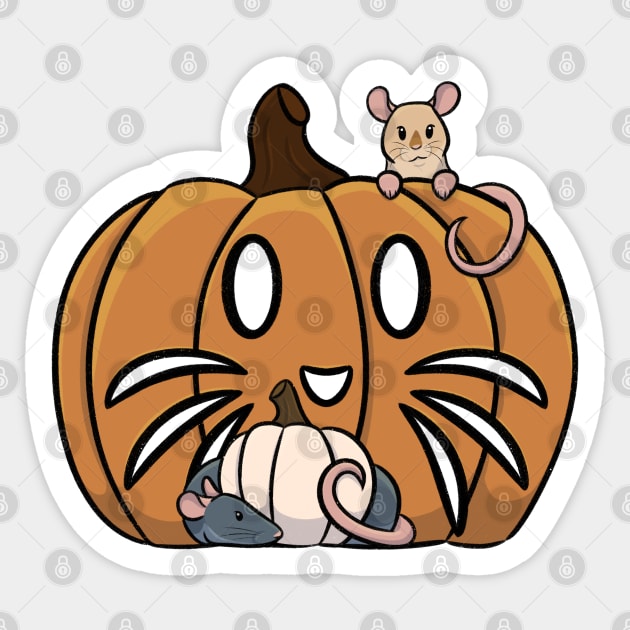 Pumpkin Rats Sticker by DeguArts